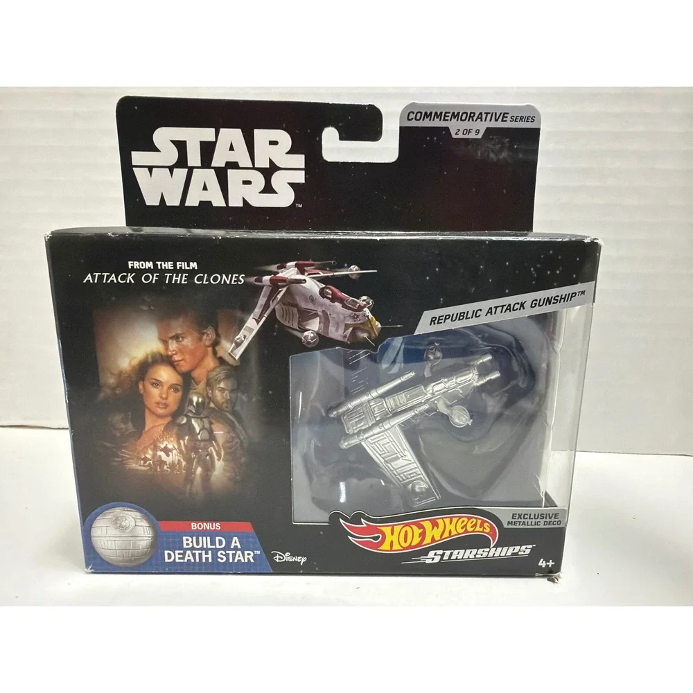 Hot Wheels Star Wars Starships Republic Attack Gunship Metallic Build Death Star